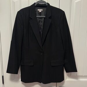 Nordstrom 100% Wool Black Blazer 14